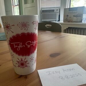 Taylor Swift Red and White Coffee Mug